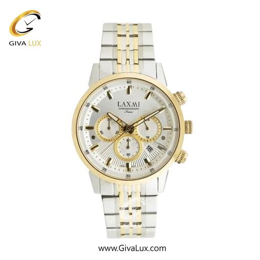 ساعت مچی اورجینال زنانه لاکسمی سه موتوره کرنوگراف طلایی | طلایی-نقره ای| نقره ای| کد رفرنس 8546-5L