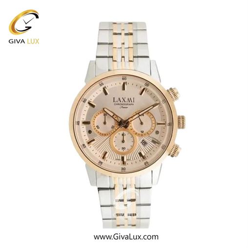 ساعت مچی اورجینال زنانه لاکسمی سه موتوره کرنوگراف رزگلد | نقره ای-رزگلد| رزگلد| کد رفرنس 8546-8L