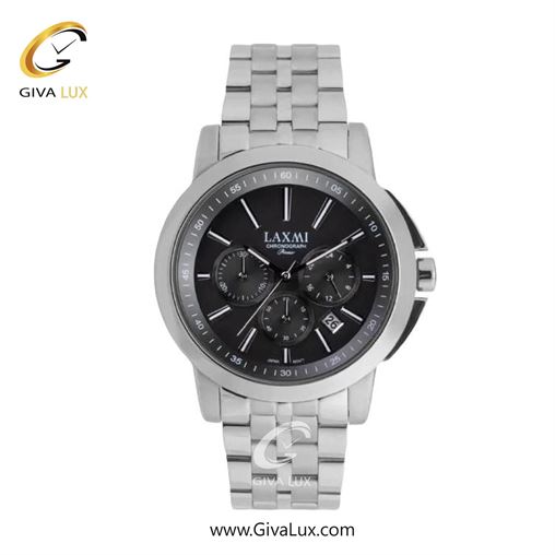 ساعت مچی اورجینال زنانه لاکسمی سه موتوره کرنوگراف نقره ای | نقره ای| مشکی| کد رفرنس 8552-3L