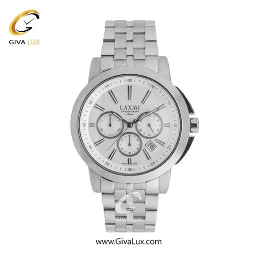ساعت مچی اورجینال زنانه لاکسمی سه موتوره کرنوگراف نقره ای | نقره ای| نقره ای| کد رفرنس 8552-4L