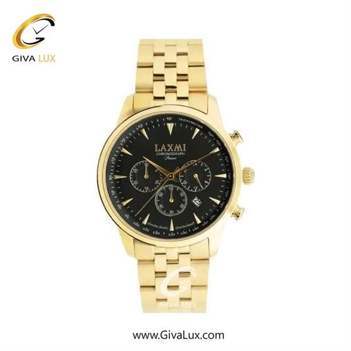 ساعت مچی اورجینال زنانه لاکسمی سه موتوره کرنوگراف طلایی | طلایی| مشکی| کد رفرنس 8563-8L