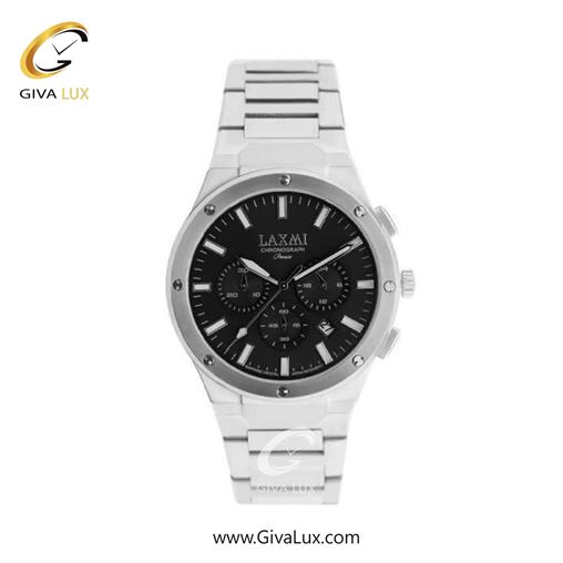 ساعت مچی اورجینال زنانه لاکسمی سه موتوره کرنوگراف نقره ای | نقره ای| مشکی| کد رفرنس 8568-1L