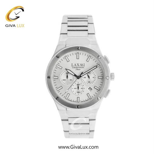 ساعت مچی اورجینال زنانه لاکسمی سه موتوره کرنوگراف نقره ای | نقره ای| نقره ای| کد رفرنس 8568-5L