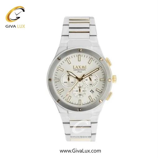 ساعت مچی اورجینال زنانه لاکسمی سه موتوره کرنوگراف نقره ای | طلایی-نقره ای| نقره ای| کد رفرنس 8568-6L