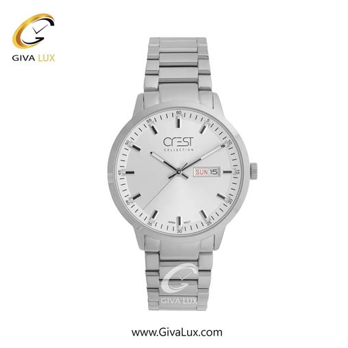 ساعت مچی اورجینال زنانه کرست نقره ای | نقره ای| سفید| کد رفرنس Crest 9055-1