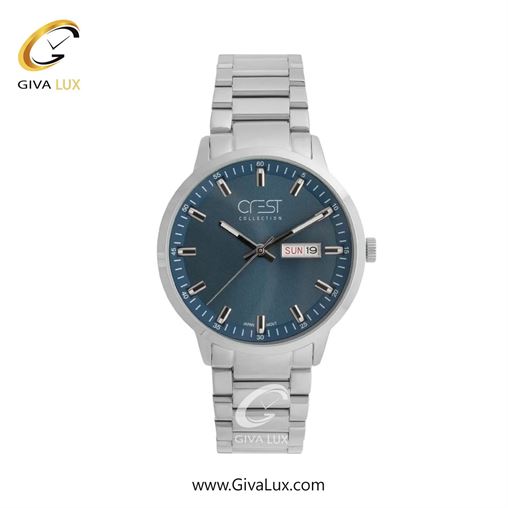 ساعت مچی اورجینال زنانه کرست نقره ای | نقره ای| سرمه ای| کد رفرنس Crest 9055-3