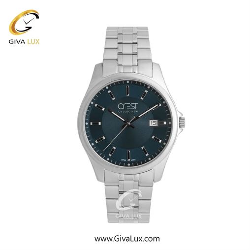 ساعت مچی اورجینال زنانه کرست نقره ای | نقره ای| سرمه ای| کد رفرنس Crest 9057-3