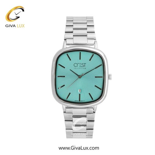ساعت مچی اورجینال زنانه کرست نقره ای | نقره ای| آبی| کد رفرنس Crest 9079-5