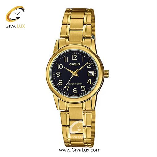 ساعت مچی اورجینال زنانه کاسیو Casio طلایی | طلایی| مشکی| کد رفرنس LTP-V002G-1BUDF