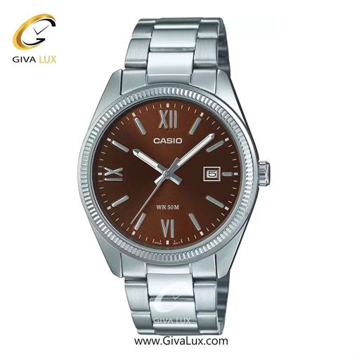 ساعت مچی اورجینال مردانه کاسیو Casio نقره ای | نقره ای| قهوه ای| کد رفرنس MTP-1302DD-5AVDF