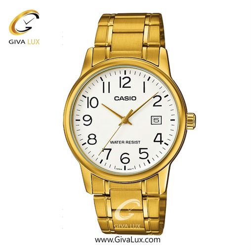 ساعت مچی اورجینال مردانه کاسیو Casio طلایی | طلایی| طلایی| کد رفرنس MTP-V002G-7B2UDF