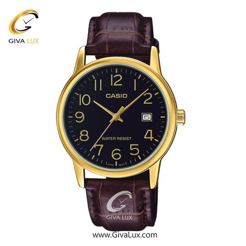 ساعت مچی اورجینال مردانه کاسیو Casio طلایی | قهوه ای| مشکی| کد رفرنس MTP-V002GL-1BUDF