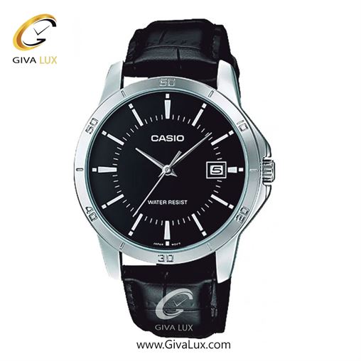 ساعت مچی اورجینال مردانه کاسیو Casio نقره ای | مشکی| مشکی| کد رفرنس MTP-V004L-1A