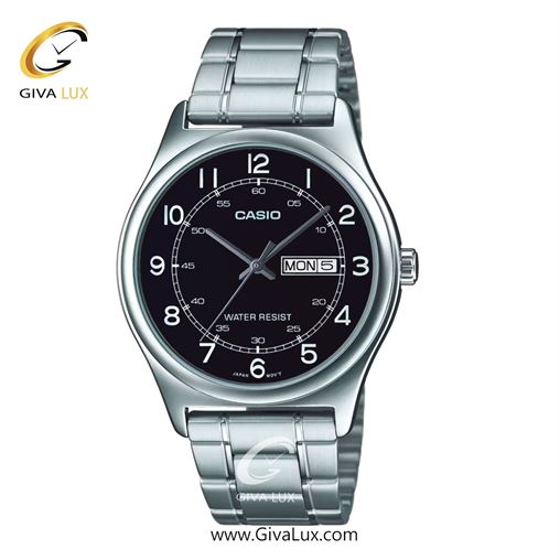 ساعت مچی اورجینال مردانه کاسیو Casio نقره ای | نقره ای| مشکی| کد رفرنس MTP-V006D-1B2UDF