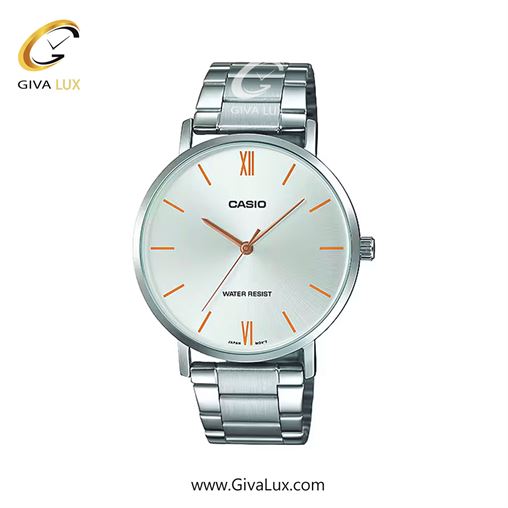 ساعت مچی اورجینال مردانه کاسیو Casio نقره ای | نقره ای| طلایی-نقره ای| کد رفرنس MTP-VT01D-7BUDF