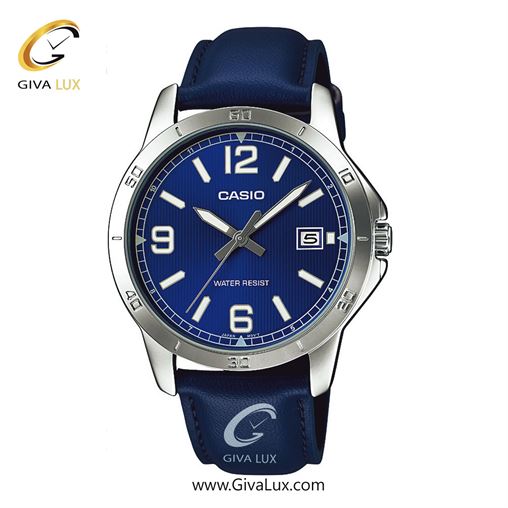 ساعت مچی اورجینال مردانه کاسیو Casio نقره ای | آبی| آبی| کد رفرنس MTP-V004L-2BUDF