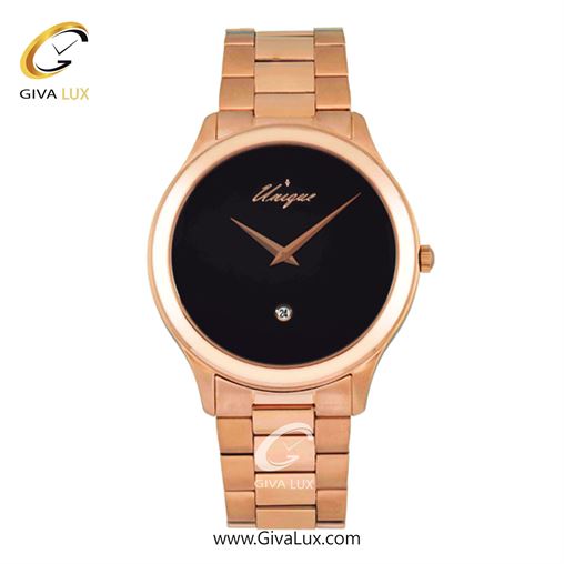 ساعت مچی اورجینال مردانه یونیک رزگلد | رزگلد| مشکی| کد رفرنس S507-R