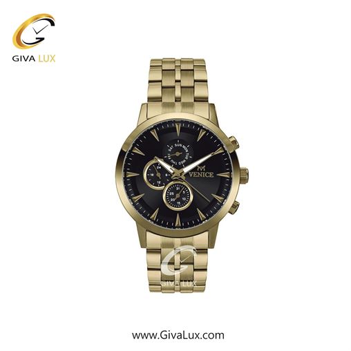 ساعت مچی اورجینال زنانه ونیز سه موتوره فول تایم طلایی | طلایی| مشکی| کد رفرنس V800012501