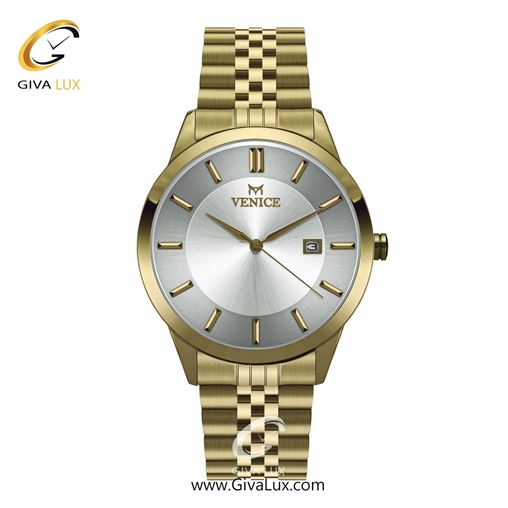 ساعت مچی اورجینال مردانه ونیز طلایی | طلایی| نقره ای| کد رفرنس V800172102