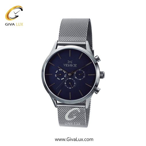 ساعت مچی اورجینال زنانه ونیز سه موتوره فول تایم نقره ای | نقره ای| سرمه ای| کد رفرنس V800831401