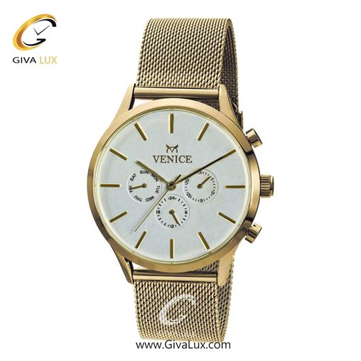 ساعت مچی اورجینال مردانه ونیز سه موتوره فول تایم طلایی | طلایی| نقره ای| کد رفرنس V800832102