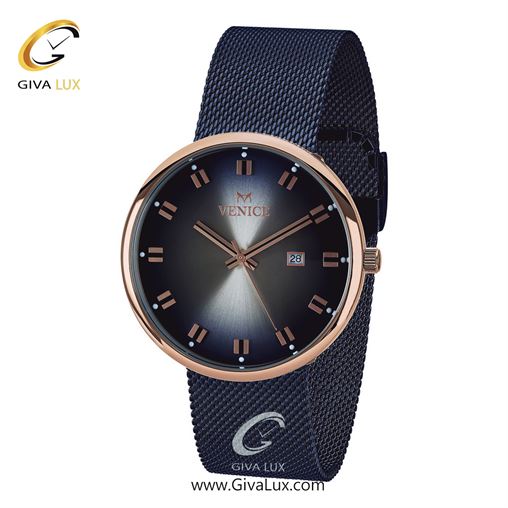 ساعت مچی اورجینال مردانه ونیز رزگلد | سرمه ای| سرمه ای| کد رفرنس V800867902
