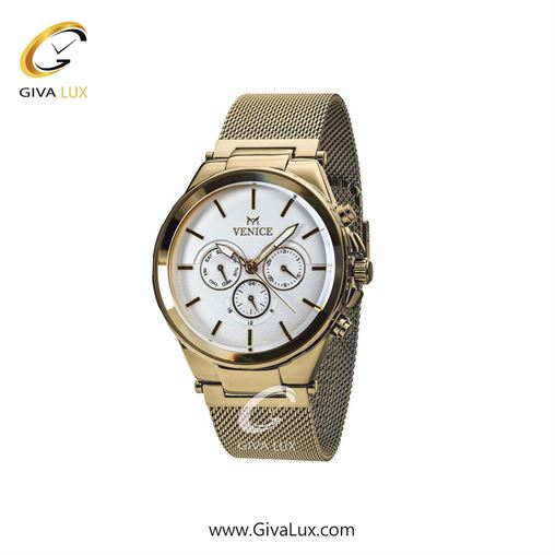 ساعت مچی اورجینال زنانه ونیز سه موتوره فول تایم طلایی | طلایی| نقره ای| کد رفرنس V800872101
