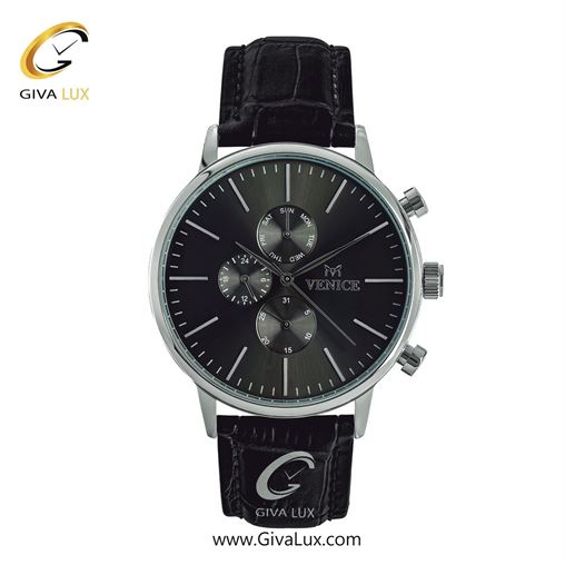 ساعت مچی اورجینال مردانه ونیز سه موتوره فول تایم نقره ای | مشکی| مشکی| کد رفرنس Vinice800931502