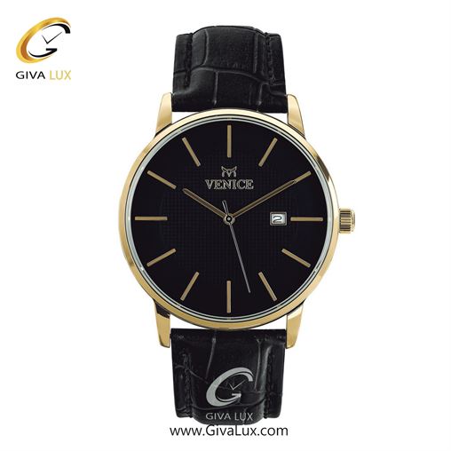 ساعت مچی اورجینال مردانه ونیز طلایی | مشکی| مشکی| کد رفرنس V800942502