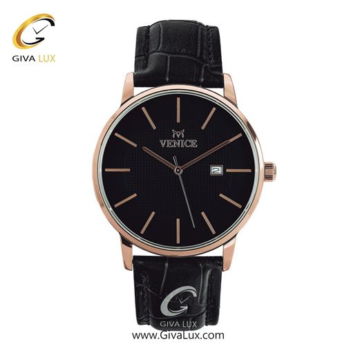 ساعت مچی اورجینال مردانه ونیز رزگلد | مشکی| مشکی| کد رفرنس V800943402