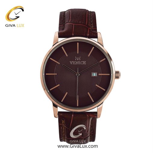 ساعت مچی اورجینال مردانه ونیز رزگلد | قهوه ای| قهوه ای| کد رفرنس V800943502