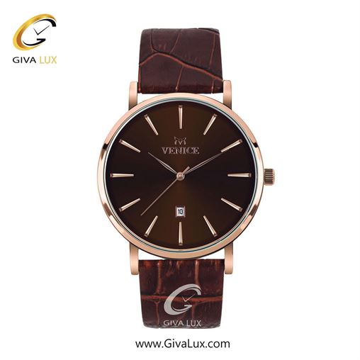 ساعت مچی اورجینال مردانه ونیز رزگلد | قهوه ای| قهوه ای| کد رفرنس V800963502