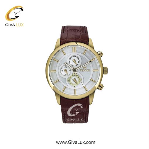 ساعت مچی اورجینال زنانه ونیز سه موتوره فول تایم طلایی | قهوه ای| نقره ای| کد رفرنس V801092101