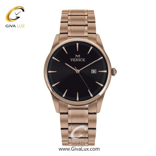 ساعت مچی اورجینال مردانه ونیز رزگلد | رزگلد| مشکی| کد رفرنس V801113402