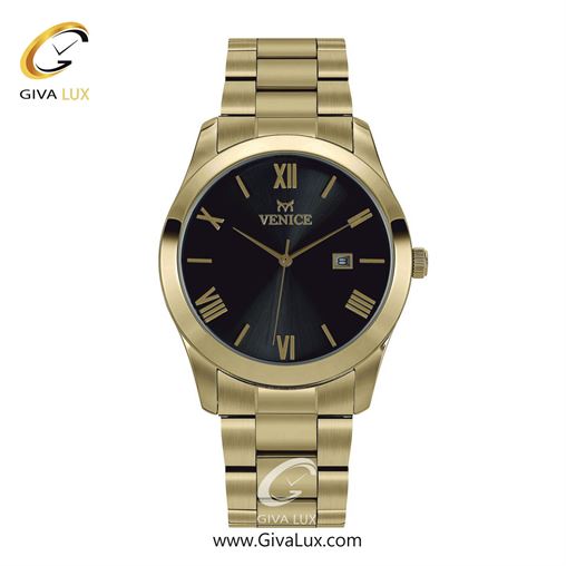 ساعت مچی اورجینال مردانه ونیز طلایی | طلایی| مشکی| کد رفرنس V801142502