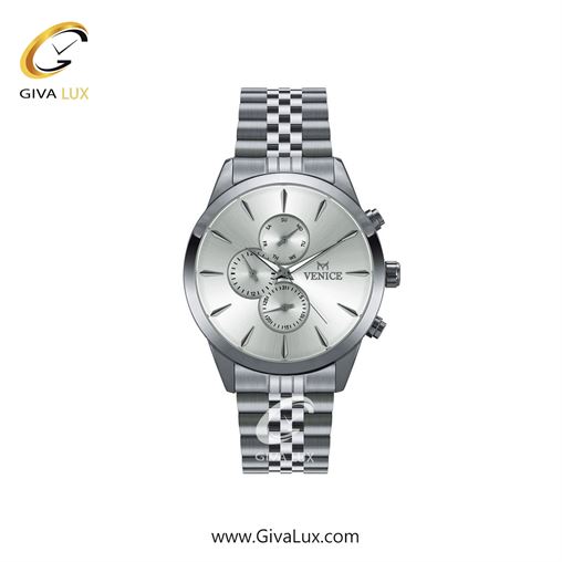 ساعت مچی اورجینال زنانه ونیز سه موتوره فول تایم نقره ای | نقره ای| نقره ای| کد رفرنس V801161101
