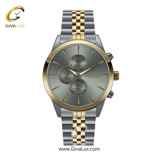 ساعت مچی اورجینال مردانه ونیز سه موتوره فول تایم طلایی-نقره ای | نقره ای-طلایی| دودی|تیتانیوم| کد رفرنس V801165302