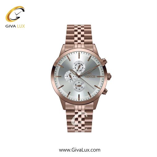 ساعت مچی اورجینال زنانه ونیز سه موتوره فول تایم رزگلد | رزگلد| نقره ای| کد رفرنس V801203101