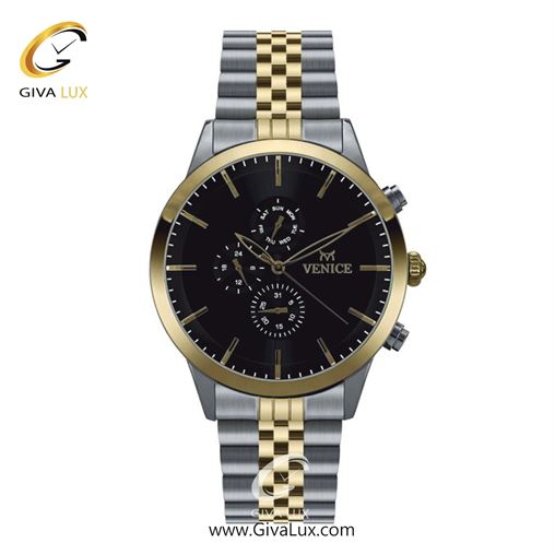 ساعت مچی اورجینال مردانه ونیز سه موتوره فول تایم طلایی-نقره ای | طلایی-نقره ای| مشکی| کد رفرنس V801205602