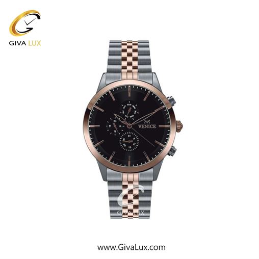 ساعت مچی اورجینال زنانه ونیز سه موتوره فول تایم نقره ای-رزگلد | نقره ای-رزگلد| مشکی| کد رفرنس V801206401