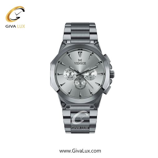 ساعت مچی اورجینال زنانه ونیز سه موتوره فول تایم نقره ای | نقره ای| نقره ای| کد رفرنس V801221101