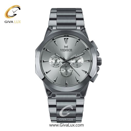 ساعت مچی اورجینال مردانه ونیز سه موتوره فول تایم نقره ای | نقره ای| نقره ای| کد رفرنس V801221102