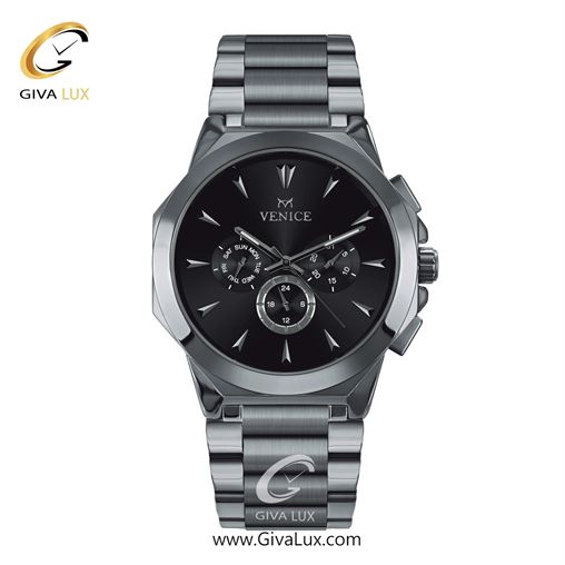 ساعت مچی اورجینال مردانه ونیز سه موتوره فول تایم نقره ای | نقره ای| مشکی| کد رفرنس V801221502