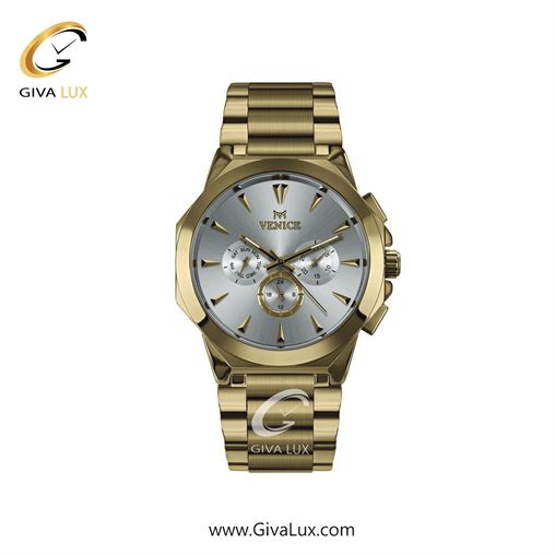 ساعت مچی اورجینال زنانه ونیز سه موتوره فول تایم طلایی | طلایی| نقره ای| کد رفرنس V801222101