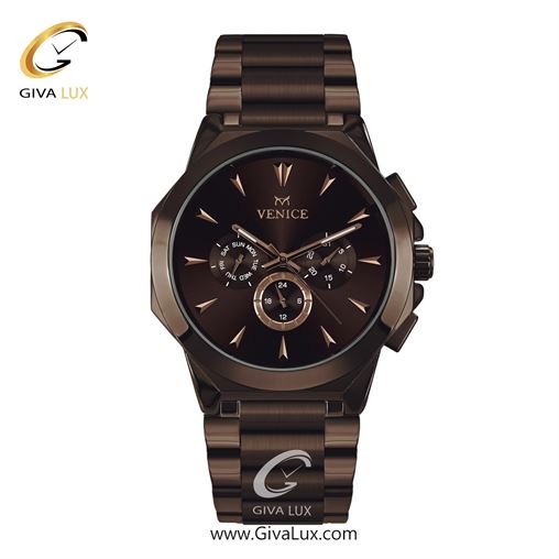 ساعت مچی اورجینال مردانه ونیز سه موتوره فول تایم قهوه ای | قهوه ای| قهوه ای| کد رفرنس V801223902