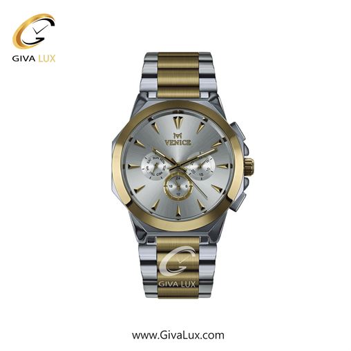 ساعت مچی اورجینال زنانه ونیز سه موتوره فول تایم نقره ای-طلایی | طلایی-نقره ای| نقره ای| کد رفرنس V801225201