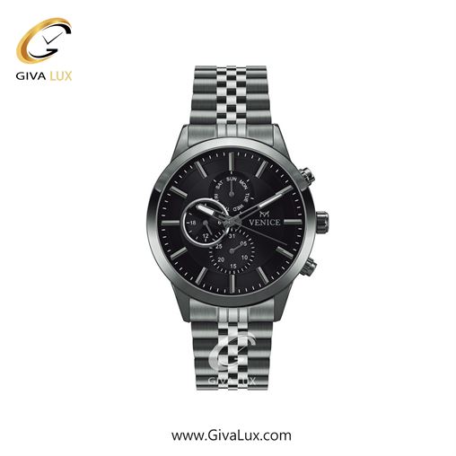 ساعت مچی اورجینال زنانه ونیز سه موتوره فول تایم نقره ای | نقره ای| مشکی| کد رفرنس V801231501