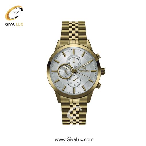 ساعت مچی اورجینال زنانه ونیز سه موتوره فول تایم طلایی | طلایی| نقره ای| کد رفرنس V801232101
