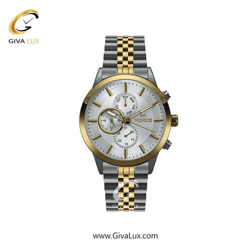 ساعت مچی اورجینال زنانه ونیز سه موتوره فول تایم نقره ای-طلایی | نقره ای-طلایی| نقره ای| کد رفرنس V801235201