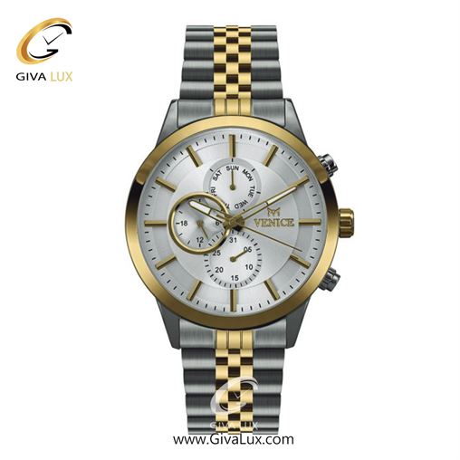 ساعت مچی اورجینال مردانه ونیز سه موتوره فول تایم طلایی-نقره ای | طلایی-نقره ای| نقره ای| کد رفرنس V801235202